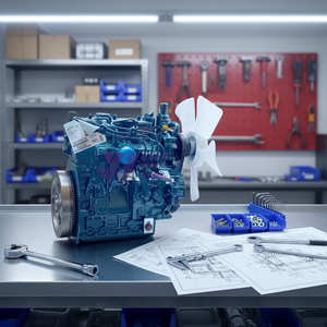 Motore Originale Giapponese KUBOTA V2607-T V2607 con Turbocompressore per Macchinari ed Escavatori - Product Image 4