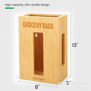 Wooden Grocery Bag <b>Storage</b> <b>Box</b> Wall Mounted Rectangle Cabinet Organizer Easy Cleaning <b>Kitchen</b> <b>Storage</b> Solution - Product Image 4