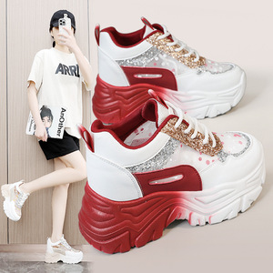 Chaussures décontractées élégantes à semelle épaisse pour jeunes filles, respirantes et souples, style mocassins rehaussants, collection automne-été 2026 – Vente directe usine - Product Image 1