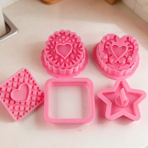 <span class=keywords><strong>Emporte</strong></span>-pièces en forme de cœur pour biscuits, moules à pâtisserie 3D, ensemble d'<span class=keywords><strong>emporte</strong></span>-pièces en plastique pour biscuits ronds, carrés, étoiles et cœurs - Product Image 5
