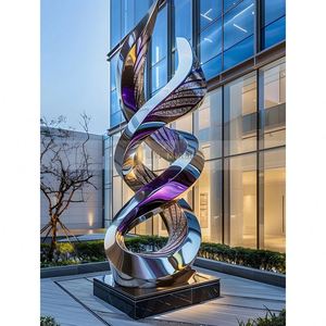Escultura de Acero Inoxidable Art Deco para Exteriores ANW2198, Obra de Arte Decorativa de Metal Personalizada 304 316 - Product Image 3