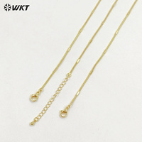 WT-JFN42 nouvelle chaîne de serpent de cube en laiton plaqué or 18k de mode de conception pour le match de pendentif