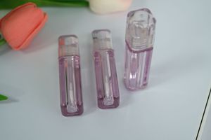 Flacon carré pour gloss à lèvres PETG 6,5 ml avec bouchon et pinceau, paroi épaisse, contenant cosmétique pour gloss à lèvres, nouvel emballage cosmétique en plastique - Product Image 5