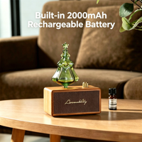 Diffuseur d'huiles essentielles sans eau en bois pur, rechargeable, alimenté par batterie, diffuseur de parfum, vente en gros d'usine