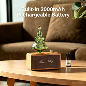 Factory Wholesale Pure Wood <b>Diffuser</b> Rechargeable Waterless Aroma <b>Essential</b> <b>Oil</b> <b>Diffuser</b> Battery Power Fragrance Scent <b>Diffuser</b> - Product Image 4