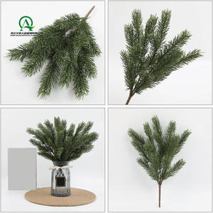 Ramas <span class=keywords><strong>de</strong></span> <span class=keywords><strong>pino</strong></span> artificiales, tallo verde, tacto real, agujas <span class=keywords><strong>de</strong></span> <span class=keywords><strong>pino</strong></span> <span class=keywords><strong>de</strong></span> Navidad, selecciones, ramas, vacaciones, invierno, guirnalda, arbustos <span class=keywords><strong>de</strong></span> flores verdes - Product Image 4