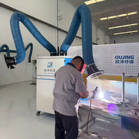 Extracteur de fumées de soudage avec bras d'extraction flexible à 360° °   Unité mobile d'extraction de fumée de soudage par aspiration