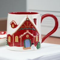Taza Navideña de Cerámica con Diseño de Bota de Santa Claus, de Alta Calidad, para Oficina, Cocina, Reutilizable, en Caja de Regalo para Niños