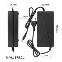 Chargeur rapide 48V à 54.6V 5A, prise DC2.1 EU, chargeur de batterie pour Scooter électrique, adaptateur d'alimentation pour véhicule électrique 48V 54.6V 5A