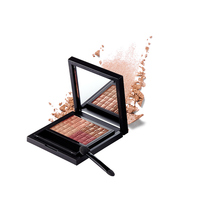 Palet Eyeshadow Glitter pigmen tinggi MOQ rendah palet grosir Travel Vegan Matte berkilau rias kecil palet Eyeshadow ungu berasap