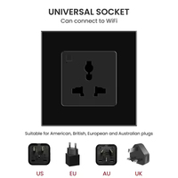 Prise murale intelligente Smartdust 16A Wifi, maison intelligente, verre trempé, avec prise multi-standard UK, commande vocale Tuya pour les normes CN, EU, US