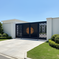 Conception de portail de maison moderne et élégante en aluminium, finition écologique, idées de murs de clôture sécurisés pour l'esthétique extérieure de la maison, modélisation 3D
