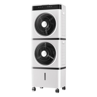 Refroidisseur d'air évaporatif avec réservoir d'eau de 14 L, roues universelles, ventilateur de refroidissement à 3 vitesses pour une utilisation en salon