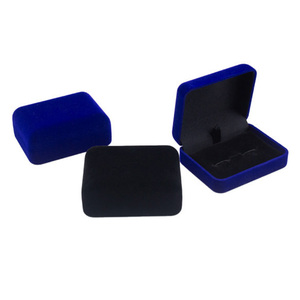 Wholesale Stocks <strong>Cheap</strong> Black Velvet Plastic Cufflink <strong>Box</strong> - Product Image 6