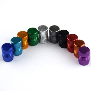 Aluminum Alloy Colored American Style Valve <b>Cap</b> For Car Tire Tubeless Valve <b>Dust</b> Cover Replacement Repair 8 Colors Available - Product Image 1