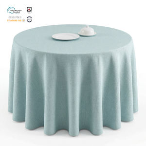 Mantel Rectangular de Poliéster Jacquard Azul Marino Resistente de 8 pies, Resistente al Calor, Ecológico e Impermeable para Conferencias y Bodas - Product Image 1