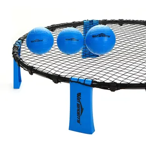 Sport PVC Kunststoff Mini Outdoor Beach Volleyball Spike Ball Smash Ball Spielset mit 3 Bällen für Kits und Erwachsene