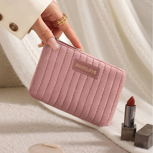 Trousse de maquillage Beenlove, trousse de toilette portable de voyage, petite taille, rose, design matelassé pour femmes, rangement cosmétique - Product Image 2