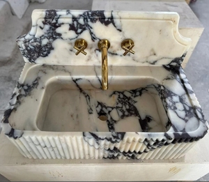 Wastafel Batu Marmer Calacatta Viola Berkualitas Tinggi untuk Meja Rias - Product Image 3