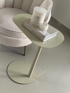 Mesa de Centro Pequeña de Diseño Danés, Estilo Nórdico Moderno, Mesa Auxiliar de Hierro con Esquinas Móviles, Convertible en Mesa Auxiliar y de Esquina - Product Image 5