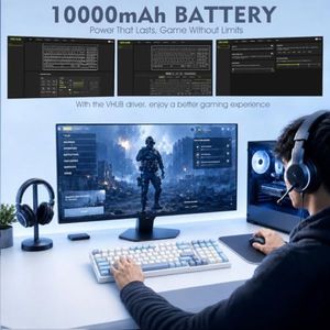 Teclado Mecánico para Juegos OEM ODM V98ProV3 Actualizado, Tri-Modo BT/USB/2.4G, Interruptores Intercambiables en Caliente, Lubricación Previa, Switches Ice Cream, Gasket S - Product Image 6