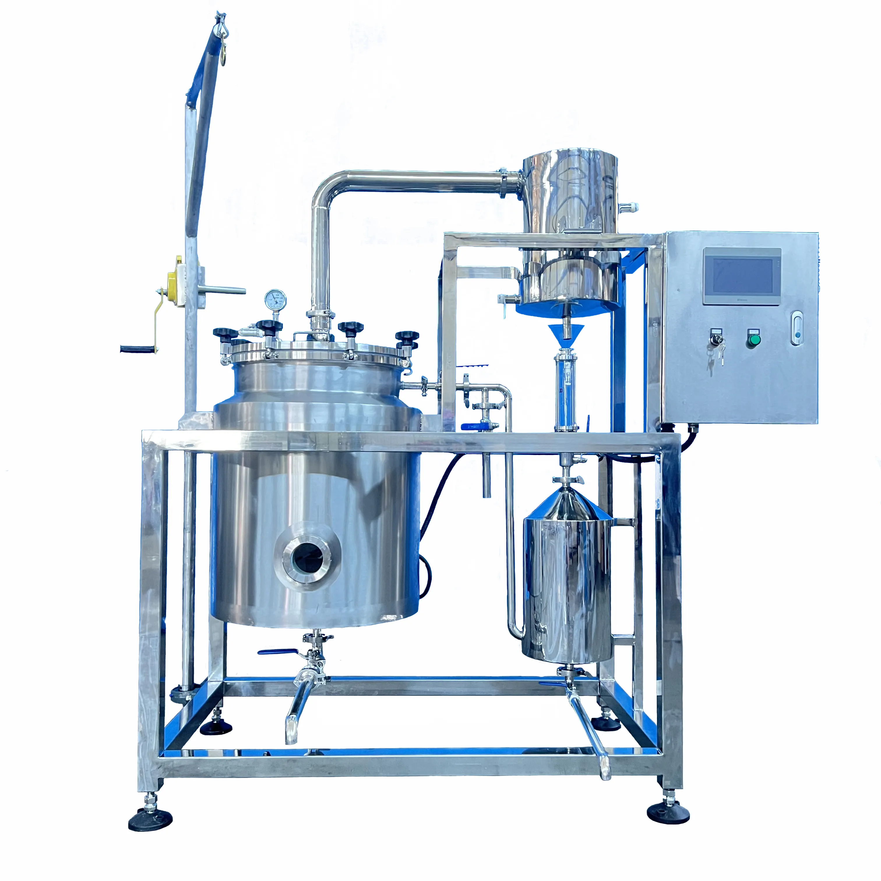 Ruiyuan 100l Kleine Schaal Citroengras Destillatie Lila Iris Essentiële Olie Extractie Machine