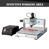 Mini Router CNC Hobby 6040 de 4 Ejes, 800W/1500W/2200W, Husillo Único, Software Mach3, Máquina de Escritorio para Madera, PCB, Aluminio, Latón