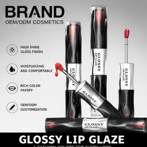 Brillo labial voluminizador natural con diseño de doble punta con efecto de onda de agua 2g para un aspecto natural, marca privada - Product Image 1