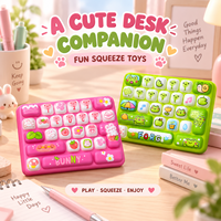 Jouet anti-stress en PU souple, motif animaux de dessin animé, mignon et kawaii, 4 designs assortis, vente en gros