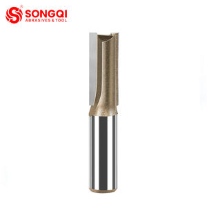 מקדח כרסום ישר כפול חלילים SONGQI Freud 3/4 אינץ' עם ידית 1/4 אינץ' לקצוות חלקים במיוחד, ללא שבבים וניקוי מהיר של החומר - Product Image 1