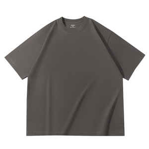 T-shirts personnalisés en coton à manches courtes, couleur unie, épaissis, pour loisirs, promotionnels - Product Image 1