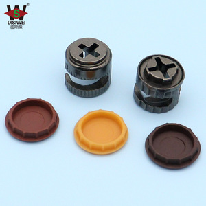 Disiwei Cache-trou rond en plastique de 12 mm, connecteur de roue excentrique demi-taille pour l'assemblage de meubles - Product Image 1