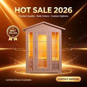 Moderna Cabina de <span class=keywords><strong>Sauna</strong></span> de Madera para Exteriores, <span class=keywords><strong>Sauna</strong></span> Seca de Infrarrojos para 2-3 Personas, <span class=keywords><strong>Sauna</strong></span> de Madera para Jardín o Patio, Venta al Por Mayor - Product Image 2