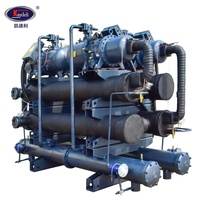 Enfriador de compresor de tornillo refrigerado por agua Capacidad de enfriamiento para 173 KW 50 HP en enfriador de hospital y hoteles
