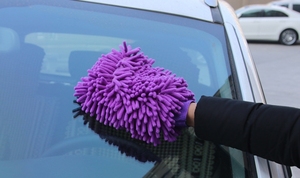 Mitaine en chenille en microfibre épaissie <span class=keywords><strong>double</strong></span> face Serviette de polissage pour le nettoyage de la voiture Gants de lavage en éponge - Product Image 6