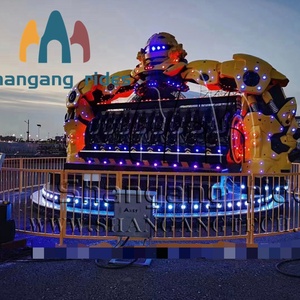 Robot de police monté sur remorque, rotation à 360 degrés, robot mécanique de fête foraine avec éclairage LED - Product Image 1