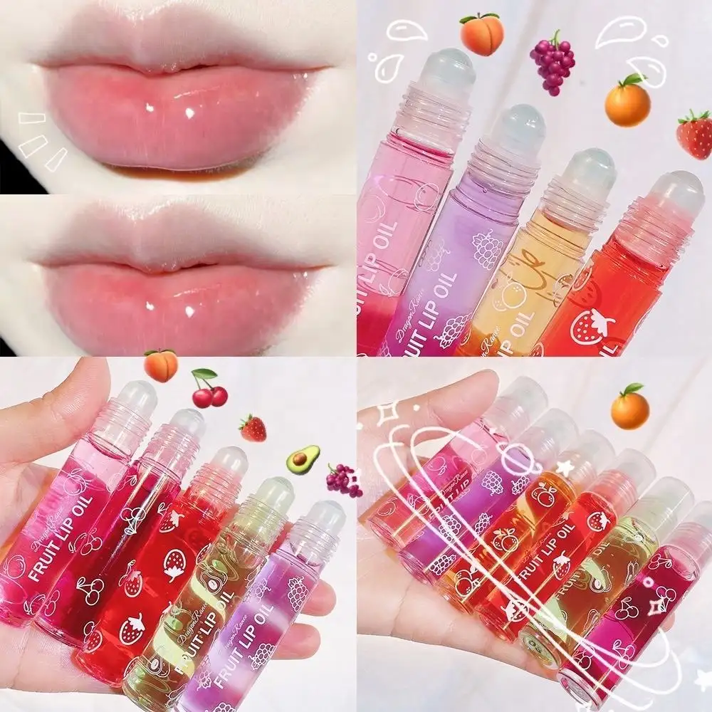 Vente en gros de cosmétiques fruits saveurs variées rouge à lèvres maquillage des lèvres huile transparente hydratante brillant à lèvres hydratant longue durée