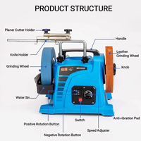 Offre Spéciale Fusai MD5025 8" 200W Meuleuse de couteaux industrielle électrique à eau, machine de polissage à basse vitesse avec refroidissement par eau
