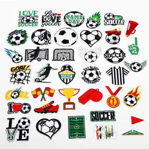 New Iron on Embroidery Football Soccer <b>Game</b> Day Patch for Clothes Hat Decoration - Product Image 1