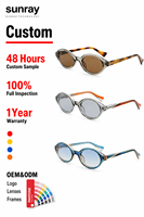 Kacamata Oval Vintage untuk Wanita Pria, Perlindungan UV400, Nuansa Retro Bergaya dengan Desain Fashion Kelas Atas