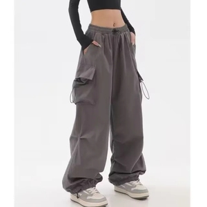 Nuovo arrivo stile Y2K da <span class=keywords><strong>donna</strong></span> Street Wear <span class=keywords><strong>pantaloni</strong></span> a vita con cordoncino basso <span class=keywords><strong>pantaloni</strong></span> larghi Cargo con paracadute <span class=keywords><strong>pantaloni</strong></span> Casual da <span class=keywords><strong>donna</strong></span> - Product Image 6