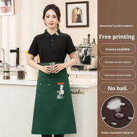 Tablier de cuisine imperméable sans manches, grande taille, durable, lavable, avec logo personnalisé pour les salons de thé, restaurants de fondue et services de traiteur