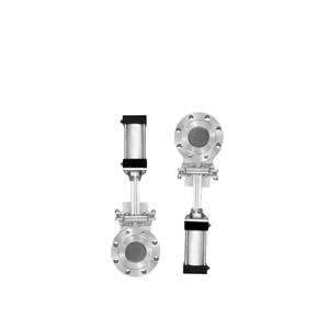 Válvula de cuchilla unidireccional de acero inoxidable 304 PZ673H-16C/P para lodos con placa de control - Product Image 1