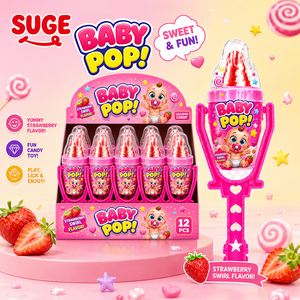 <span class=keywords><strong>Sucette</strong></span> fantaisie en forme de bonbon, design ludique et comestible, saveur fraise tourbillonnante, cadeau mignon pour enfants, vente en gros, économique et amusant - Product Image 2
