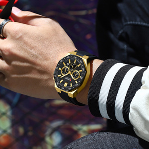Reloj de Pulsera CURREN 8489 Nuevo de Lujo para Hombre, Cronógrafo Deportivo, Resistente al Agua, Luminoso, Casual, de Cuarzo, con Correa de Silicona - Product Image 4