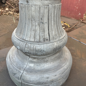 Cubierta Decorativa Clásica de Dos Piezas de Aluminio Fundido y Hierro para Base de Farola, Cubierta Acanalada para Poste de Luz de <span class=keywords><strong>Calle</strong></span>, para Exteriores - Product Image 3