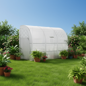 Serre de jardin en polycarbonate avec structure en aluminium 6ft x 8ft pour la culture de plantes en extérieur - Product Image 2