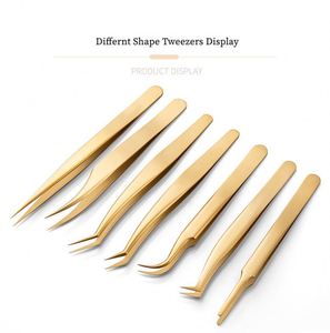 Pinzas para Extensión de Pestañas de Alta Calidad al por Mayor, Pinzas para Pestañas 100% de Acero Inoxidable, Pinzas para Extensión de Pestañas con Punta de Fibra - Product Image 3