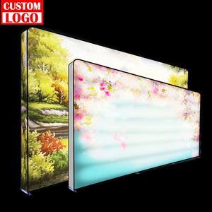 Tension Fabric Graphic Heavy Duty Aluminum Alloy Frame Waterproof Portable Pop <b>Light</b> <b>Box</b> Backlit Backdrop Wall Display - Product Image 1
