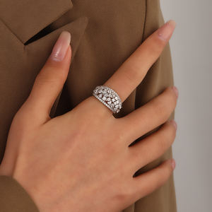 <span class=keywords><strong>2025</strong></span> новый дизайн циркон кольцо ювелирные изделия Сделано с тонким мастерством 925 стерлингового серебра кольцо - Product Image 2